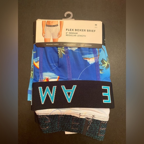 American Eagle Men's 6”Inseam Flex Boxer Briefs Wicking Fabric Size Medium - Picture 1 of 4